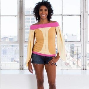 Elhoffer Design Russian Princess Cape Sleeve Top New Large Anastasia